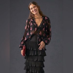 Anthropologie Sheer Blouse